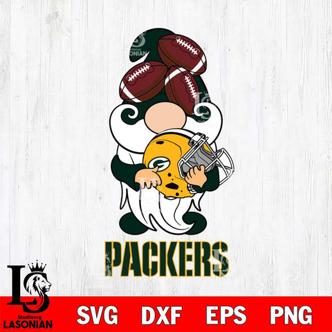 Green Bay Packers Gnomes Helmet Svg Eps Dxf Png File, Digital Download, Instant Download