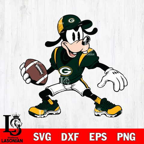 Green Bay Packers Goofy Svg Eps Dxf Png File, Digital Download, Instant Download