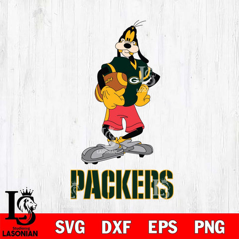 Green Bay Packers Goofy Player SVG DXF EPS PNG FILE,NFL Cricut ,Football Digital Download,Instant Download, Silhouette