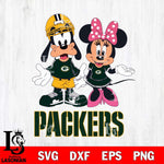 Green Bay Packers Goofy and Minnie mouse Football SVG DXF EPS PNG FILE,NFL Cricut ,Football Digital Download,Instant Download, Silhouette