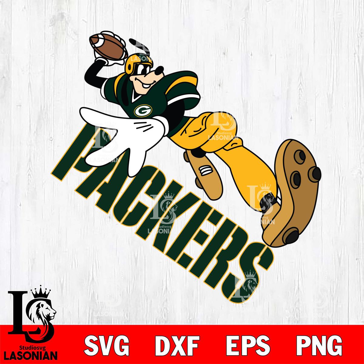 Green Bay Packers Goofy rugby player – lasoniansvg