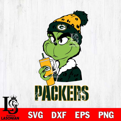 Green Bay Packers Grinch Bougie Leopard Svg Eps Dxf Png File, Digital Download, Instant Download