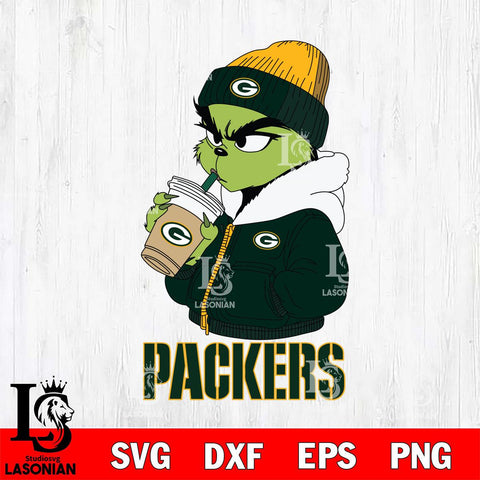 Green Bay Packers Grinch Bougie Sport Svg Eps Dxf Png File, Digital Download, Instant Download