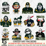 Green Bay Packers Halloween Bundle 12 SVG Svg Eps Dxf Png File, Bundle NFL svg, Digital Download, Instant Download