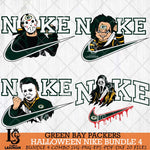Green Bay Packers Halloween NFL Bundle 4 Svg Eps Dxf Png File, Digital Download, Instant Download