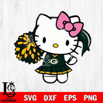 Green Bay Packers Hello Kitty Cheerleader 12 Svg Eps Dxf Png File, Digital Download, Instant Download