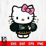 Green Bay Packers Hello Kitty Cheerleader Svg Eps Dxf Png File, Digital Download, Instant Download