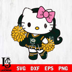 Green Bay Packers Hello Kitty Cheerleader 7 Svg Eps Dxf Png File, Digital Download, Instant Download