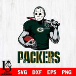 Green Bay Packers Jason Voorhees 9 Svg Eps Dxf Png File, Digital Download