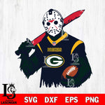Green Bay Packers Jason Voorhees Horror 11 Svg Eps Dxf Png File, NFL svg, Digital Download, Instant Download
