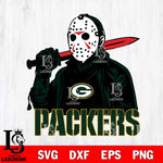 Green Bay Packers Jason Voorhees Horror 12 Svg Eps Dxf Png File, NFL svg, Digital Download, Instant Download