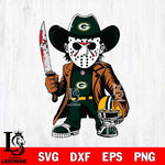 Green Bay Packers Jason Voorhees Horror Svg Eps Dxf Png File, NFL svg, Digital Download, Instant Download