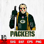 Green Bay Packers Jason Voorhees Horror 3 Svg Eps Dxf Png File, NFL svg, Digital Download, Instant Download