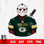 Green Bay Packers Jason Voorhees Horror 4 Svg Eps Dxf Png File, NFL svg, Digital Download, Instant Download