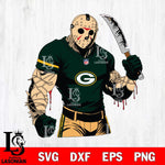 Green Bay Packers Jason Voorhees Horror 8 Svg Eps Dxf Png File, NFL svg, Digital Download, Instant Download