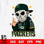 Green Bay Packers Jason Voorhees Horror 9 Svg Eps Dxf Png File, NFL svg, Digital Download, Instant Download