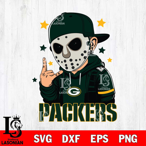 Green Bay Packers Jason Voorhees Horror 9 Svg Eps Dxf Png File, NFL svg, Digital Download, Instant Download