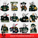 Green Bay Packers Jason Voorhees Horror Bundle 12 SVG Svg Eps Dxf Png File,Bundle NFL svg, Digital Download, Instant Download