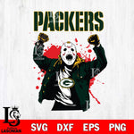 Green Bay Packers Jason Voorhees Horror Halloween 3 Svg Eps Dxf Png File, Digital Download, Instant Download