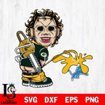 Green Bay Packers Leatherface Piss On Detroit Lions Svg Eps Dxf Png File, Digital Download, Instant Download