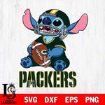 Green Bay Packers Lilo and stitch Football SVG DXF EPS PNG FILE, Stitch File Cut,NFL Digital Download,Instant Download, Silhouette