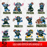 Green Bay Packers Lilo and stitch Sport NFL Bundle 12 SVG DXF EPS PNG FILE,Bundle Stitch File Cut,NFL Digital Download,Instant Download, Silhouette