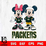 Green Bay Packers Mickey And Minnie Football Svg Eps Dxf Png File, NFL svg , Digital Download , Instant Download, Cricut File