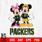 Green Bay Packers Mickey Minnie Mouse Sport Svg Eps Dxf Png File, Bundle NFl svg , File Cut , Digital Download , Instant Download, Laser Cut Svg Files