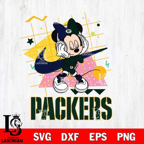 Green Bay Packers Minnie Mouse Dancing SVG DXF EPS PNG FILE, Disney Father day File Cut,Digital Download,Instant Download,Disney Svg Files