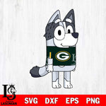 Green Bay Packers Muffin Bluey NFL Svg Eps Dxf Png File, Digital Download, Instant Download