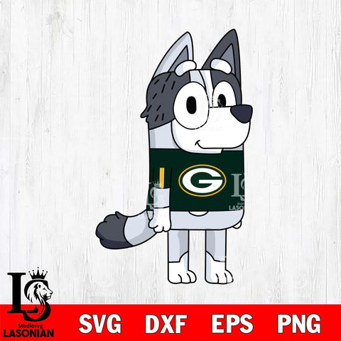 Green Bay Packers Muffin Bluey NFL Svg Eps Dxf Png File, Digital Download, Instant Download