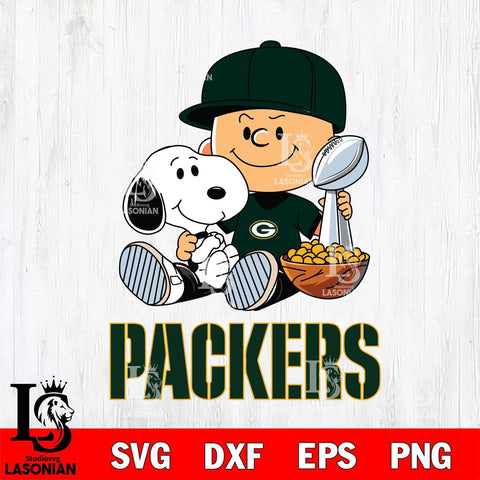 Green Bay Packers Peanuts Snoopy Champion football SVG DXF EPS PNG FILE,Snoopy File Cut, Nfl Digital Download,Instant Download, Silhouette