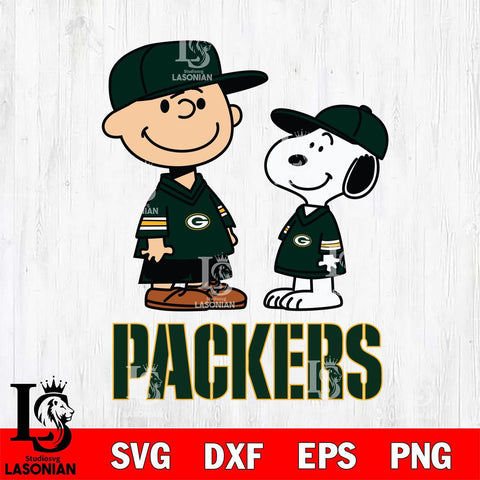 Green Bay Packers Peanuts Snoopy Football SVG DXF EPS PNG FILE,Snoopy File Cut, Nfl Digital Download,Instant Download, Silhouette