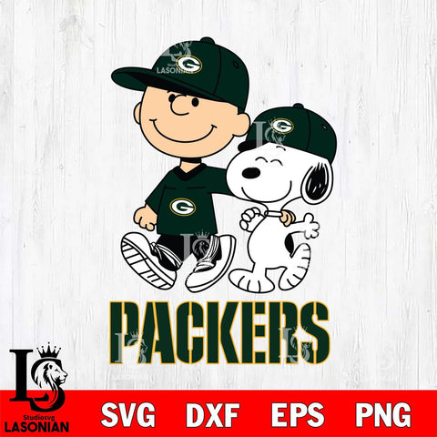 Green Bay Packers Peanuts Snoopy Friends SVG DXF EPS PNG FILE,Snoopy File Cut, Nfl Digital Download,Instant Download, Silhouette