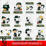 Green Bay Packers Peanuts Snoopy Player NFL Bundle 12 SVG DXF EPS PNG FILE,Snoopy File Cut, bundle nfl Digital Download,Instant Download, Silhouette