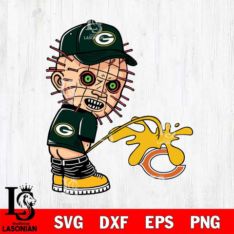 Green Bay Packers Pinhead Piss On Chicago Bears Svg Eps Dxf Png File, Digital Download, Instant Download