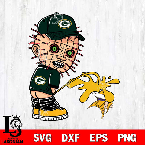 Green Bay Packers Pinhead Piss On Minnesota Vikings Svg Eps Dxf Png File, Digital Download, Instant Download