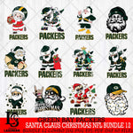 Green Bay Packers Satan Claus Christmas NFL Bundle 12 Svg Eps Dxf Png File,NFL Svg Files,Digital Download,Sublimation,Instant Download