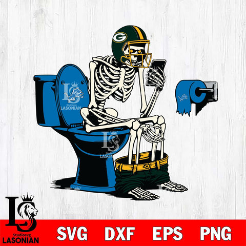 Green Bay Packers Shit On Detroit Lions Svg Eps Dxf Png File, Digital Download, Instant Download