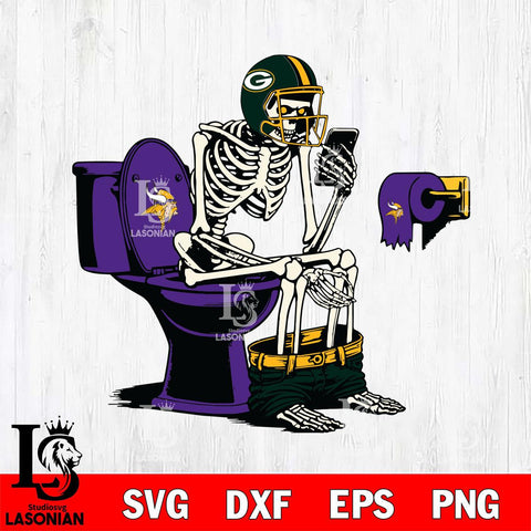 Green Bay Packers Shit On Minnesota Vikings Svg Eps Dxf Png File, Digital Download, Instant Download