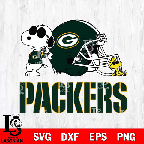 Green Bay Packers Snoopy Sport 2 Svg Eps Dxf Png File, NFL svg, Digital Download, Instant Download