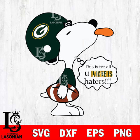 Green Bay Packers Snoopy Sport 6 Svg Eps Dxf Png File, NFL svg, Digital Download, Instant Download