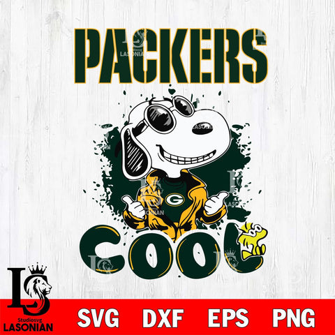 Green Bay Packers Snoopy Sport 7 Svg Eps Dxf Png File, NFL svg, Digital Download, Instant Download