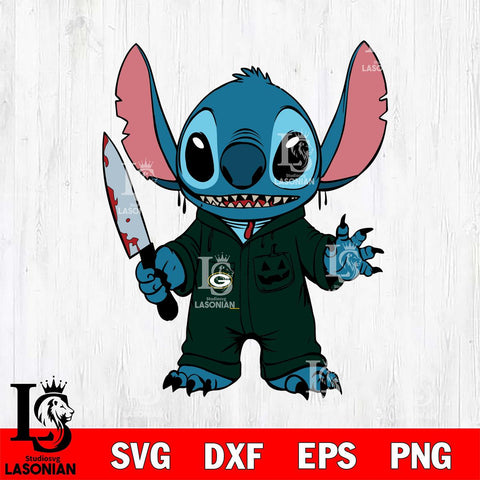 Green Bay Packers Stitch Horror Football Svg Eps Dxf Png File, NFL svg, Digital Download, Instant Download