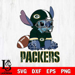 Green Bay Packers Stitch with a football SVG DXF EPS PNG FILE, NFL File Cut, Digital Download,Instant Download, Silhouette, Cricut