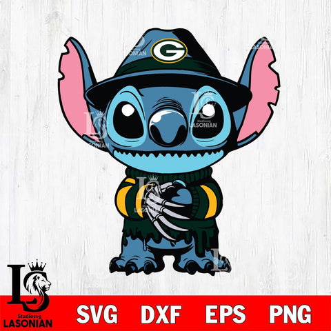 Green Bay Packers Stitich Freddy Krueger Football Svg Eps Dxf Png File, NFL svg, Digital Download, Instant Download