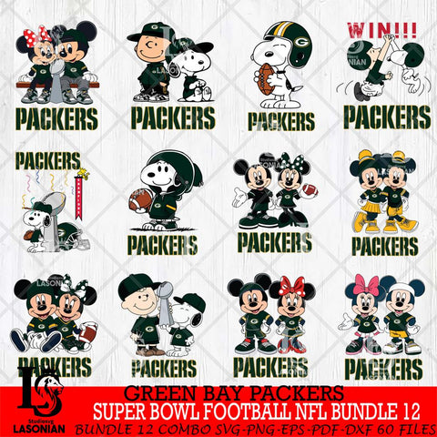 Green Bay Packers Super Bowl NFL Bundle 12 Svg Eps Dxf Png File, NFL svg , Digital Download , Instant Download, Cricut File