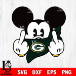 Green Bay Packers mickey christmas 4 Svg Eps Dxf Png File, Digital Download, Instant Download