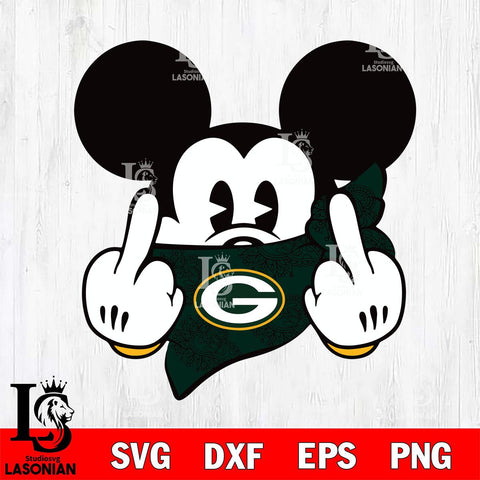 Green Bay Packers mickey christmas 4 Svg Eps Dxf Png File, Digital Download, Instant Download