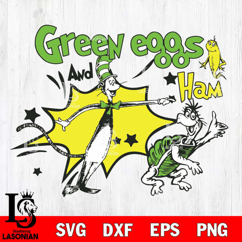 Green eggs ham svg, Dr seuss svg eps dxf png file, Digital Download,Instant Download